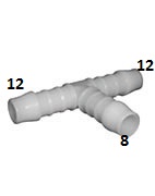 TRÓJNIK T POM plastikowy wąż 10-6 mm łącznik złączka REDUKCJA
