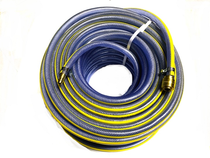 Wąż techniczny 12,5/2 mm - 5 mb PVC ZAKUTY ELASTYCZNY ZBROJONY KRÓCIEC