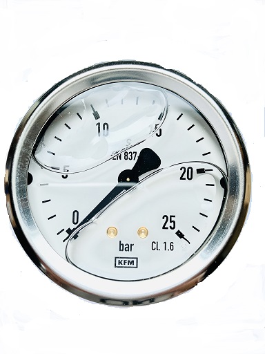 Manometr 1/4" 0-25, gliceryna 63mm WIKA zegar glicerynowy