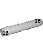 ŁĄCZNIK PROSTY POM plastikowy na wąż 16 mm złączka