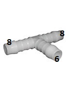 TRÓJNIK T POM plastikowy wąż 8-6-8 mm łącznik złączka REDUKCJA