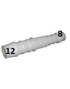 ŁĄCZNIK PROSTY 12-8 POM  REDUKCJAplastikowy na wąż 12-8 mm złączka