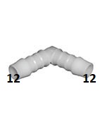 ŁĄCZNIK KĄTOWY POM plastikowy na wąż 12 mm złączka