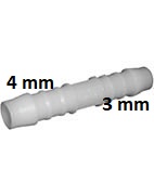 ŁĄCZNIK PROSTY 3-4 POM  REDUKCJA plastikowy na wąż  mm złączka