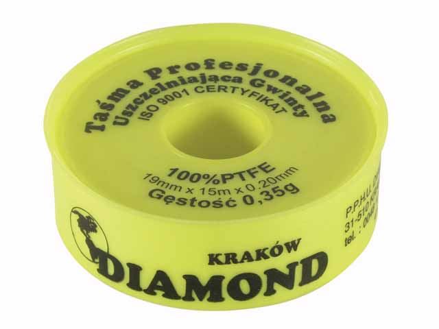 TAŚMATEFLON PROFESJONALNA NIESPIEKANA 15 m x 19 mm PTFE DIAMOND PL
