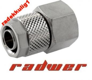 Złączka prosta  skręcana GW 1/8 na wąż  5/3mm pneumatyczna