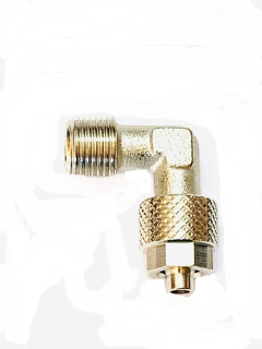 Złączka kątowa GZ 1/4 na wąż 8/6 mm nieobrotowa skręcana