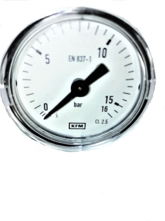 Manometr 0-16 Bar fi 40mm gwint tylny 1/8 WIKA
