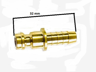 KRÓCIEC na wąż 9 mm  MINI DN 5 MOSIĘŻNY CHOINKA KOŃCÓWKA