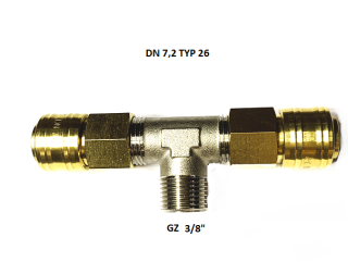 TRÓJNIK typu T 3/8" GZ ROZGAŁĘŹNIK Y DO KOMPRESORA PNEUMATYCZNY