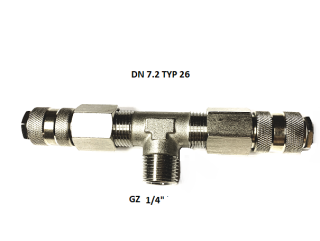 TRÓJNIK typu T1/4" GZ ROZGAŁĘŹNIK Y DO KOMPRESORA PNEUMATYCZNY