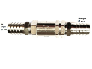 ZAWÓR KIERUNKOWY ZWROTNY NA WĄŻ 14 mm CHOINKA KRÓCIEC