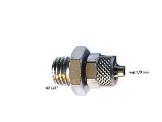 Złączka prosta skręcana GZ 1/8" na wąż 5/3 mm pneumatyczna