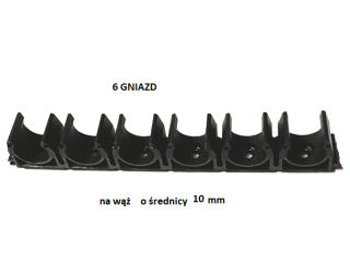  LISTWA 6 GNIAZD 10 mm DO PRZEWODÓW PA PE PU TEKALAN PNEUMATYCZNYCH 10 mm