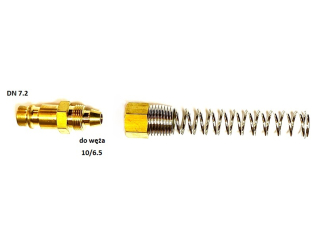 króciec na wąż 10x6.5mm zatrzaskowy do uzbrojenia węża